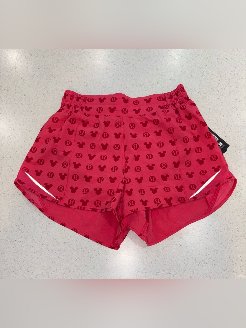 NWT Lululemon running High Rise Hotty Hot shorts - pink Disney